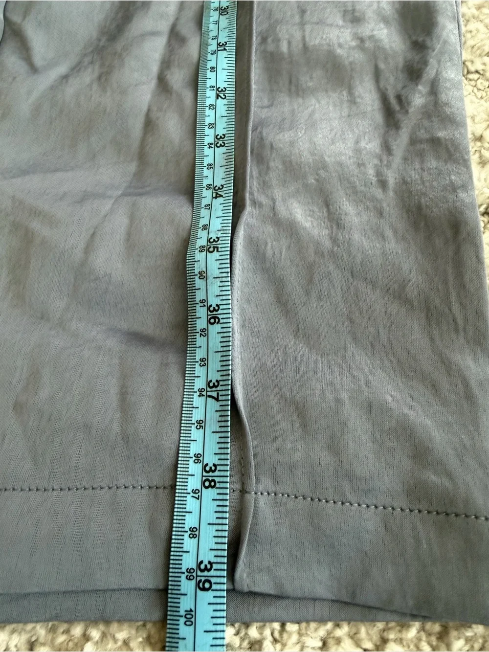 NWT Madewell Size XS Pintucked Slim Satin Pull-On Pants in Sunfaded Indigo